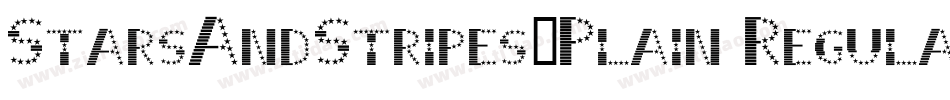StarsAndStripes-Plain Regular字体转换